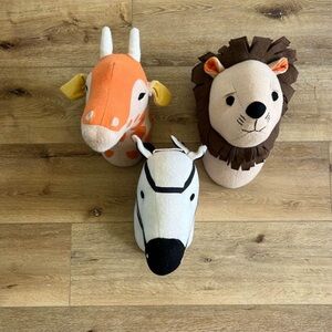 Set of 3 Pillowfort Felt Animal Wall Decor